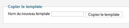 Copie du template sur Joomla