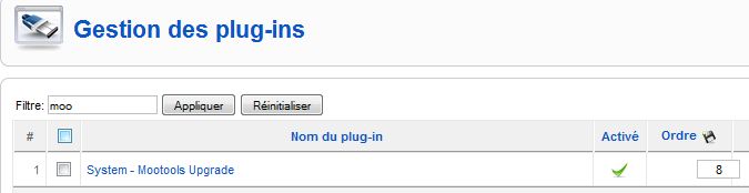 Plug-in Mootools