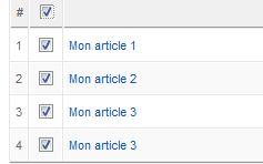 Sélectionner les articles à supprimer