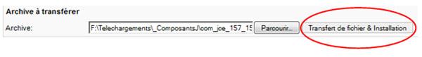 Choix du fichier à installer