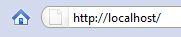 Localhost dans la barre d'adresse