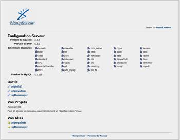 Interface Wamp Server