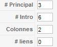 Modification des paramètres