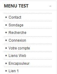 Pas de sous-menus en frontal