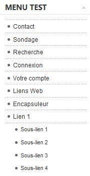 Sous-menus en frontal