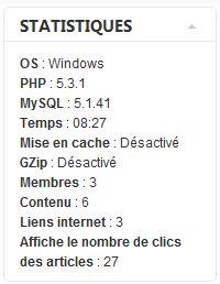 Les statistiques en frontal