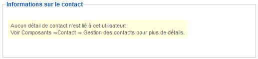 Lier un utilisateur et une fiche contact