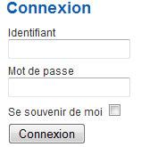 Interface de connexion