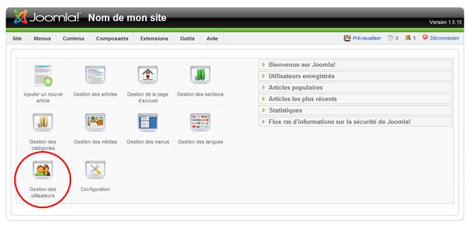 Gestion des utilisateurs